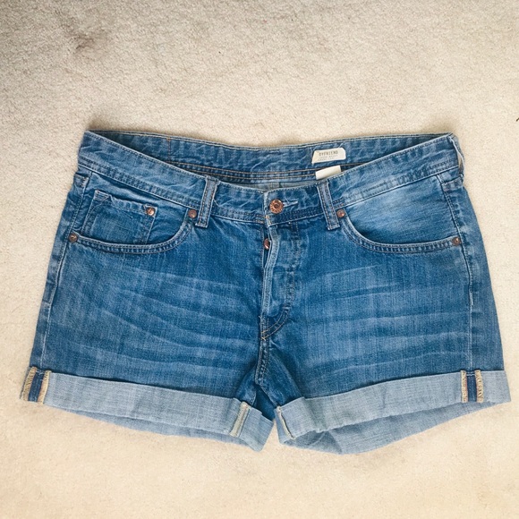loose leg denim shorts